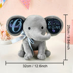Personalized Elephant Plush Stuffed Animal Birth Announcement Gift