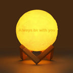 Custom 3D Printed Photo Lunar Light Moon Lamp