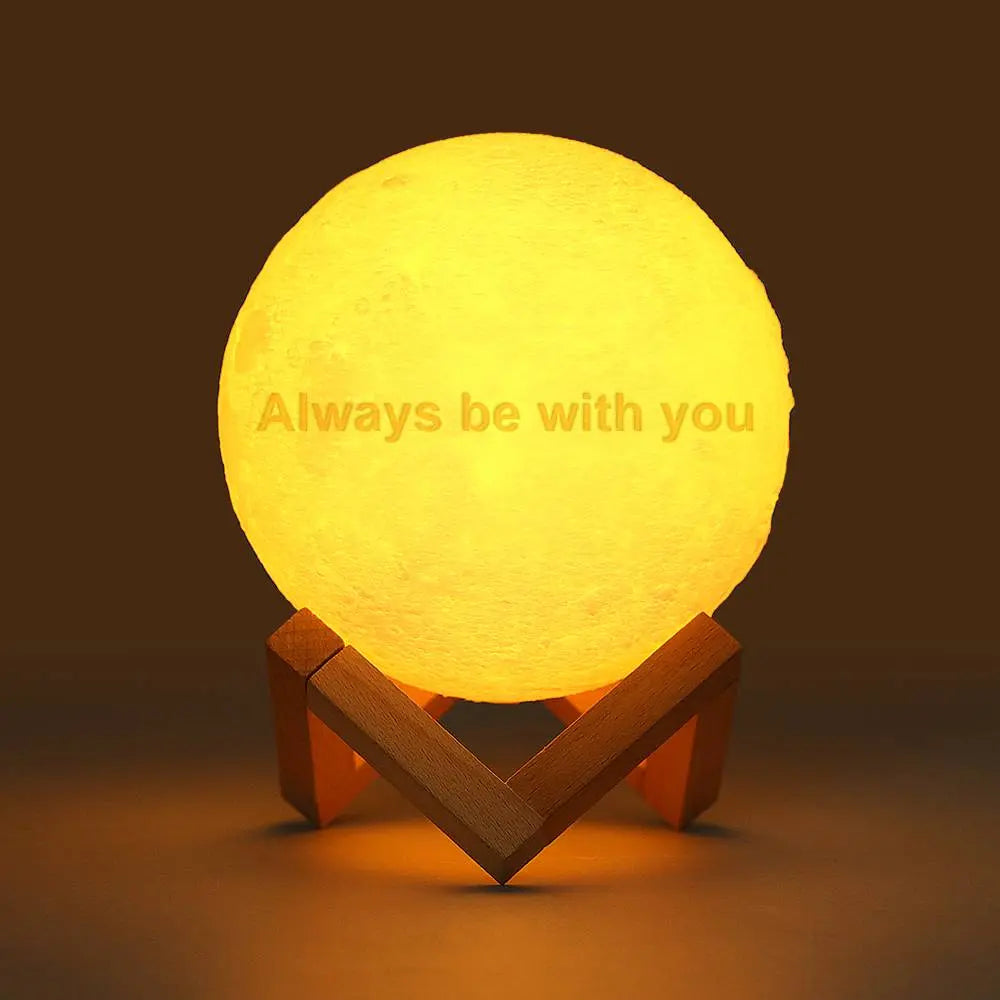 Custom 3D Printed Photo Lunar Light Moon Lamp